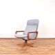 Mid-century Danish teak swivel office chair, 1960s.