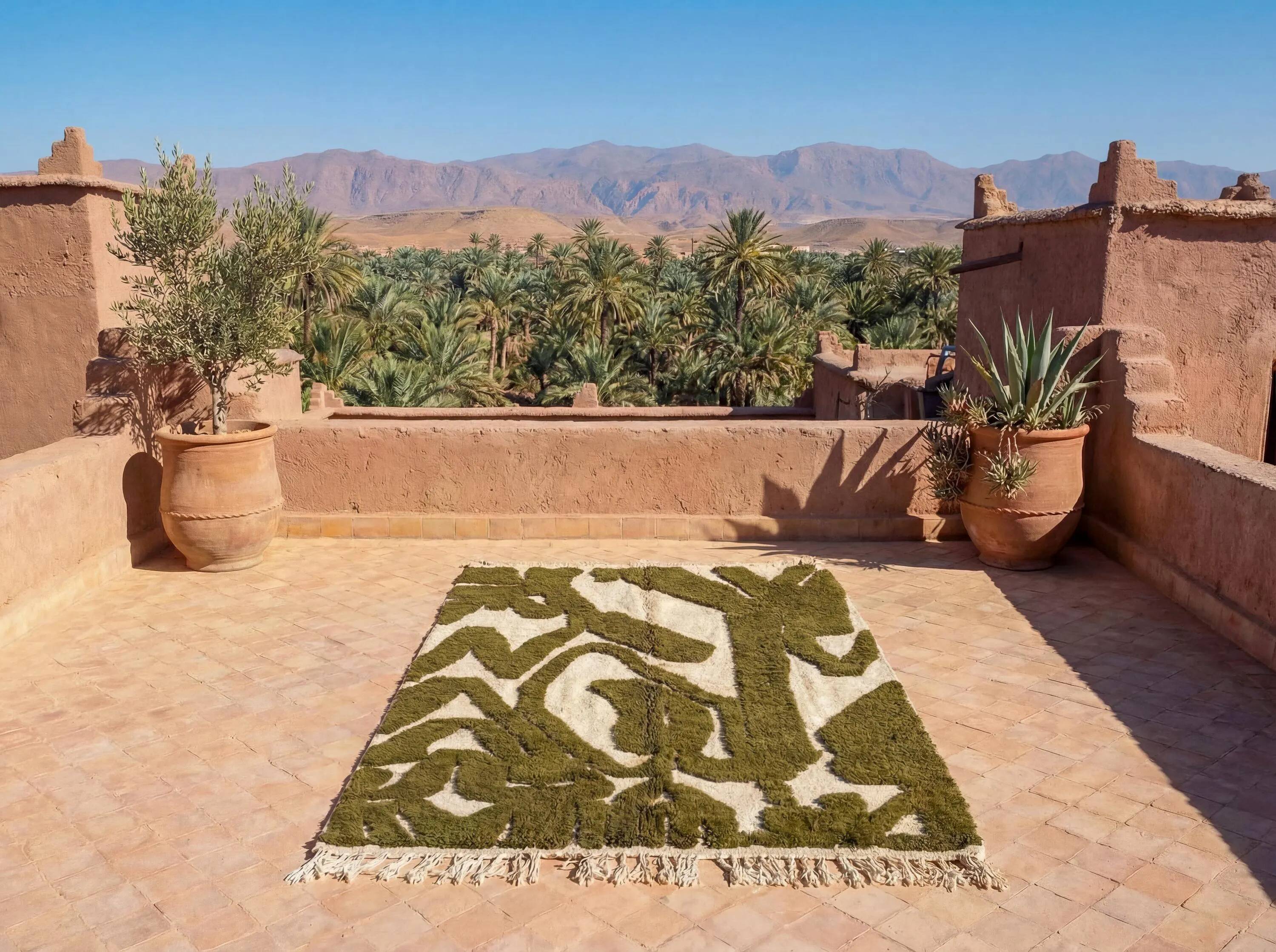 Traditional Moroccan rug, pure wool, 3x2 m.