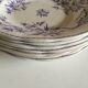 Set of 7 soup plates earthenware of Sarreguemines circa 1870 décor thorns