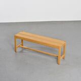Bench and Stools in solid beech, circa 1980