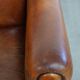 Vintage Sheepskin Leather Art Deco Style Design Armchair