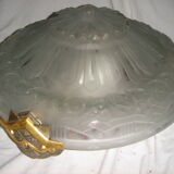 Maynadier art deco glass hanging lamp, 1920/30