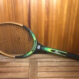 Old fino combat tennis racket vintage wood #a363