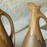 Flame sandstone pitchers signed Denbac