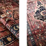 Vintage Hand-Woven Oriental Middle Eastern Zanjan Hamadan Rug, 1960s