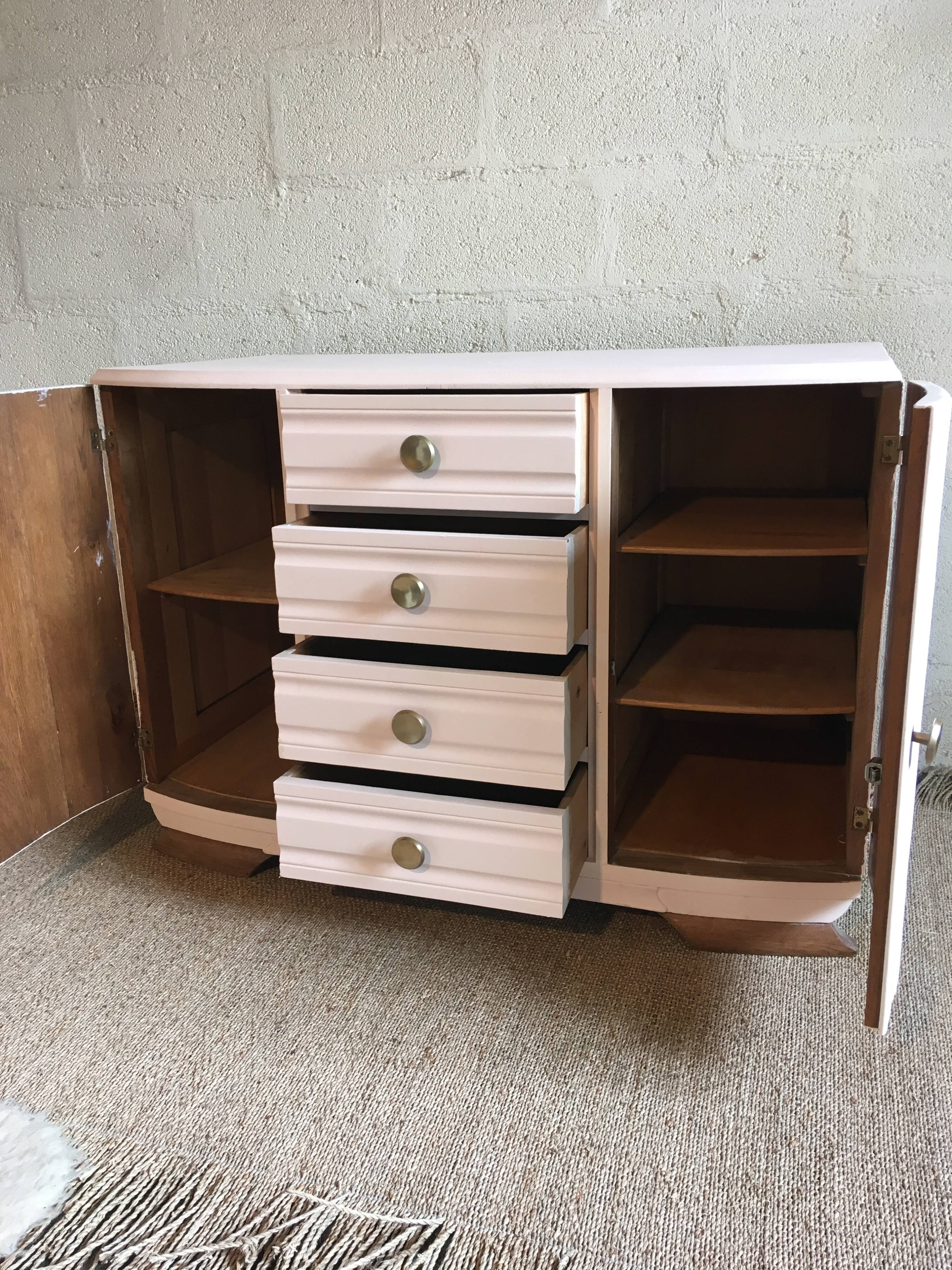Commode artdeco à portes et tiroirs
