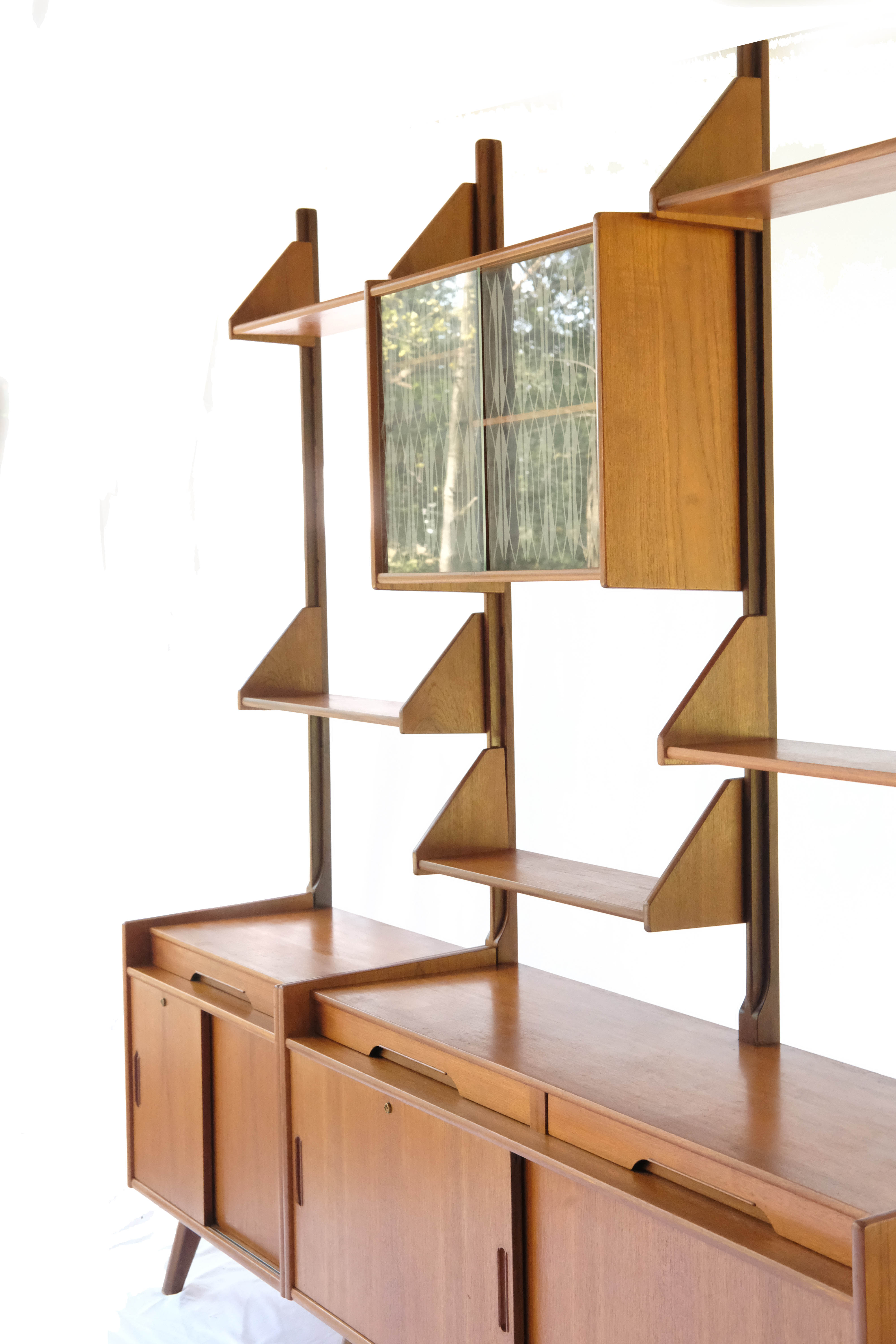 Wall unit, 3 Modules, System 'Libra' by Karl Edvard Korseth for Aandal Mobler, Norway 1960's