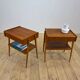 Pair of teak bedside tables AB Carlström, 1960