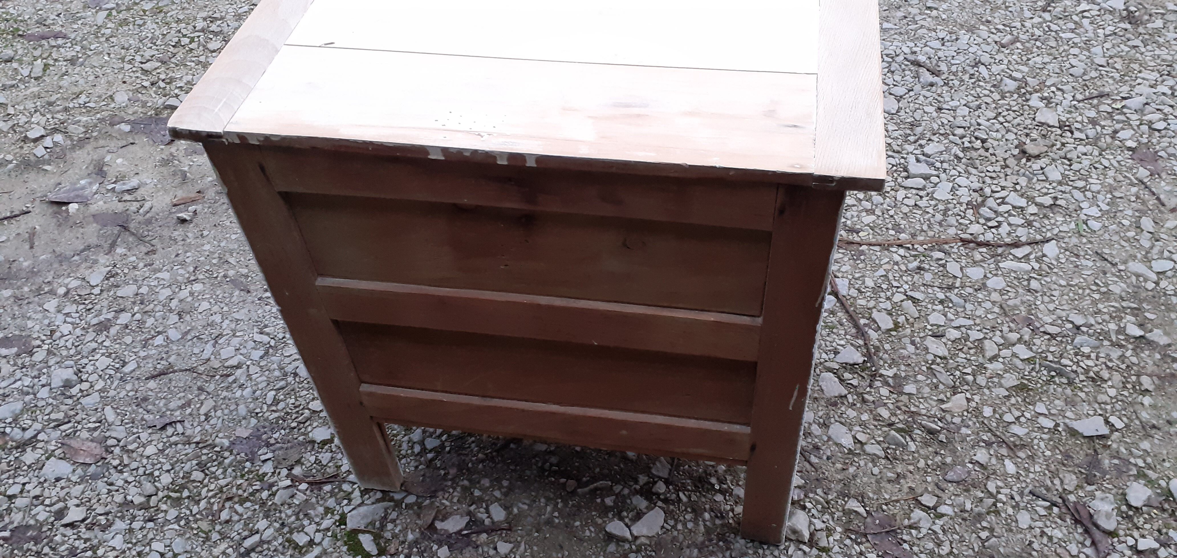 Parisian sideboard 1 door 1 drawer white and raw wood
