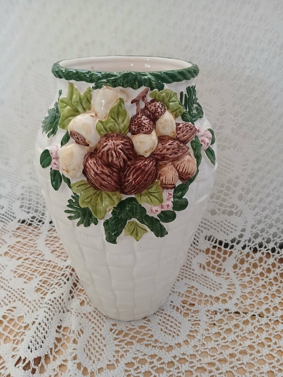 Antique Barbotine Vase