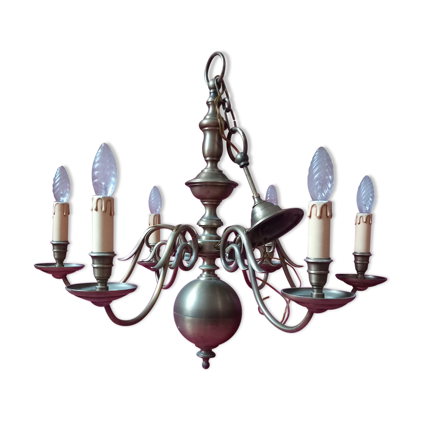 Dutch chandelier gold metal