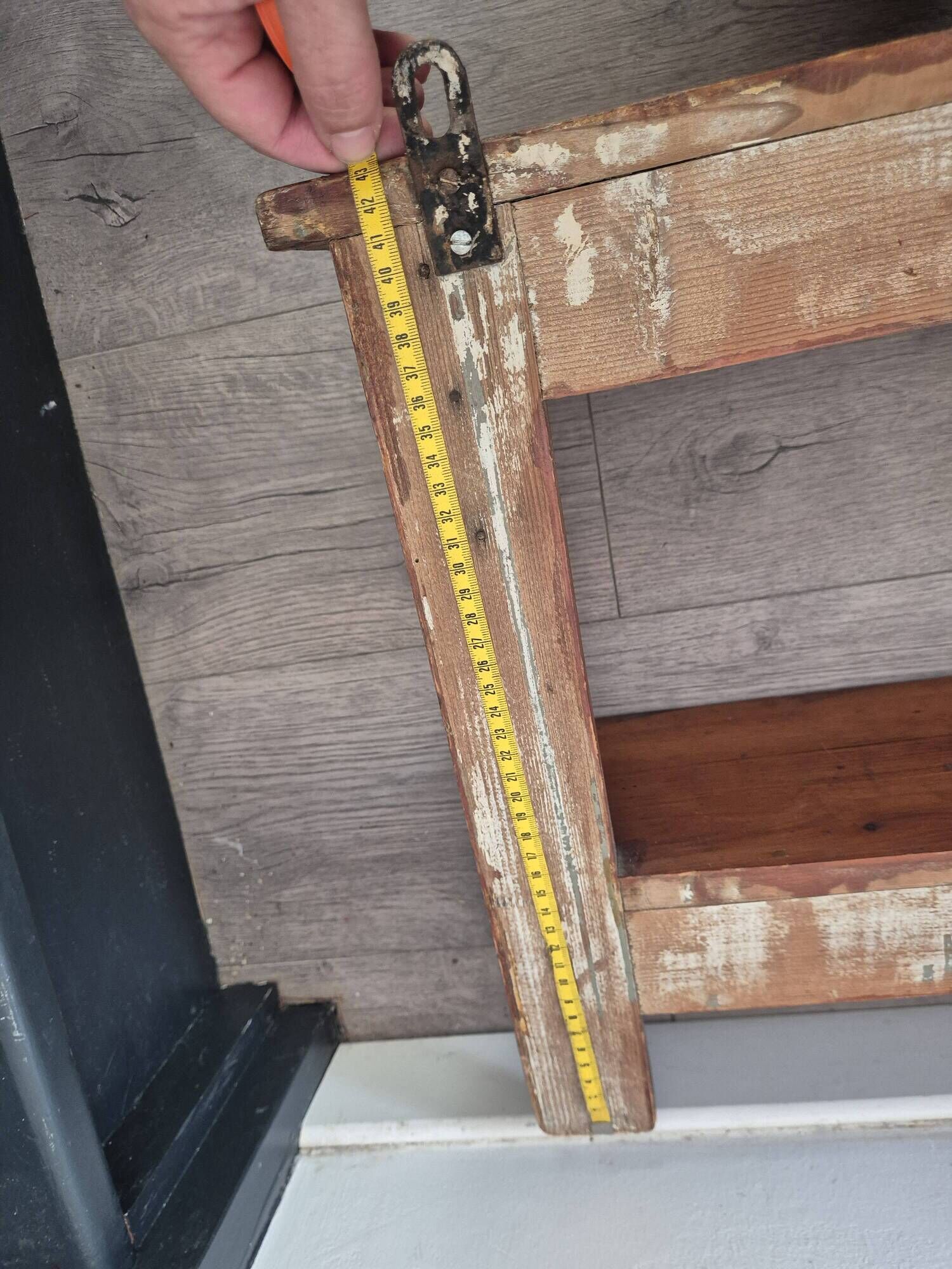 vintage wooden wall shelf Lichtenauer furniture