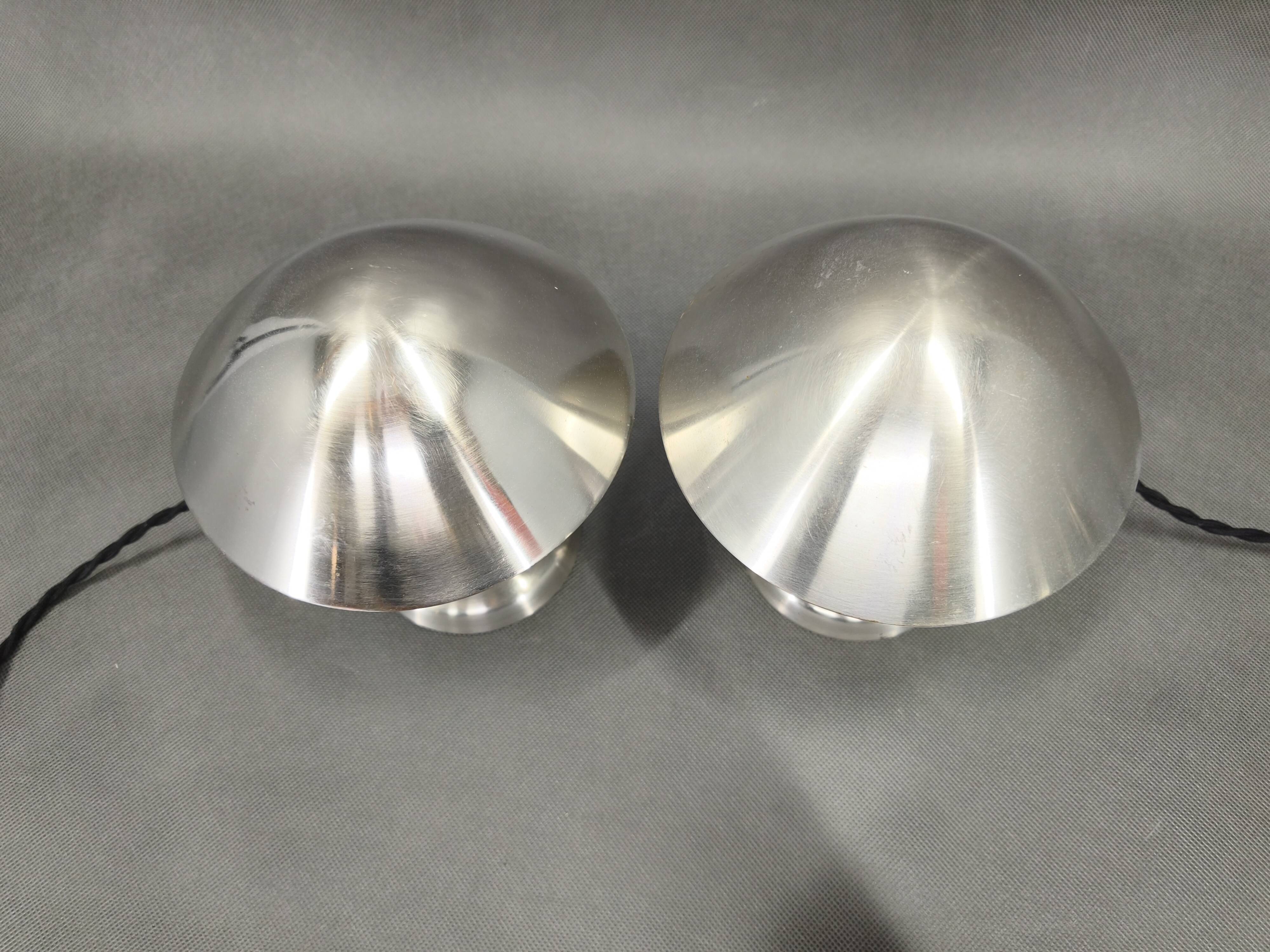 Pair of Bauhaus Chrome Adjustable Table Lamps, 1930s Czechoslovakia