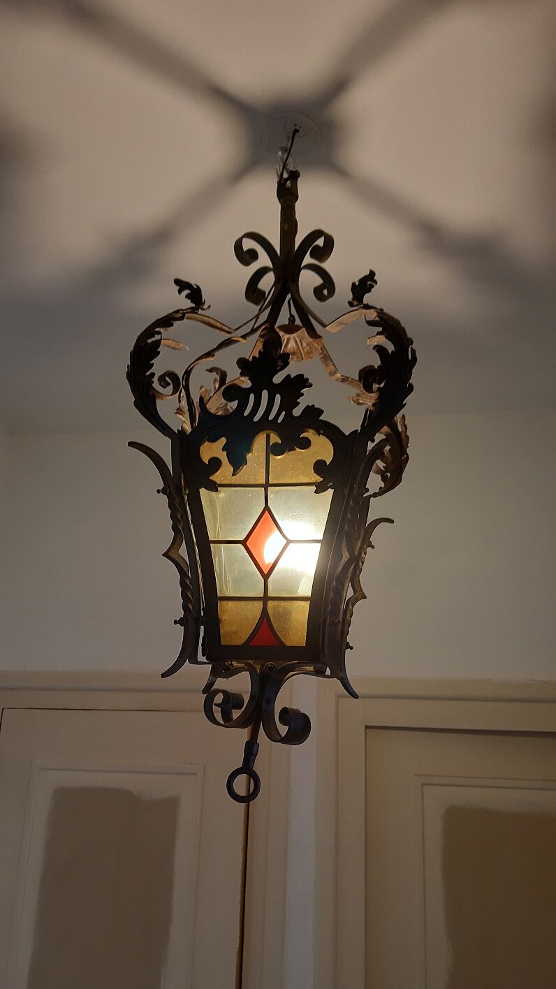 Wrought iron lantern