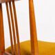 Ochre Bouclé Chair Mid-Century, Medium Wood, M. Zielinski, Europe 1960s