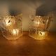 Pair of vintage frosted glass wall lamps, 1960s