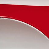 Miroir italien Space Age rouge avec étagère, années 1970