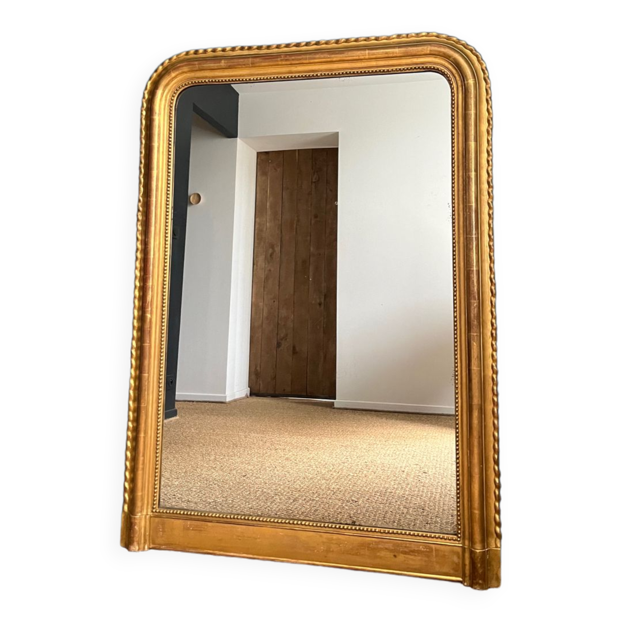 Louis-Philippe mirror gilded with gold leaf antique mirror