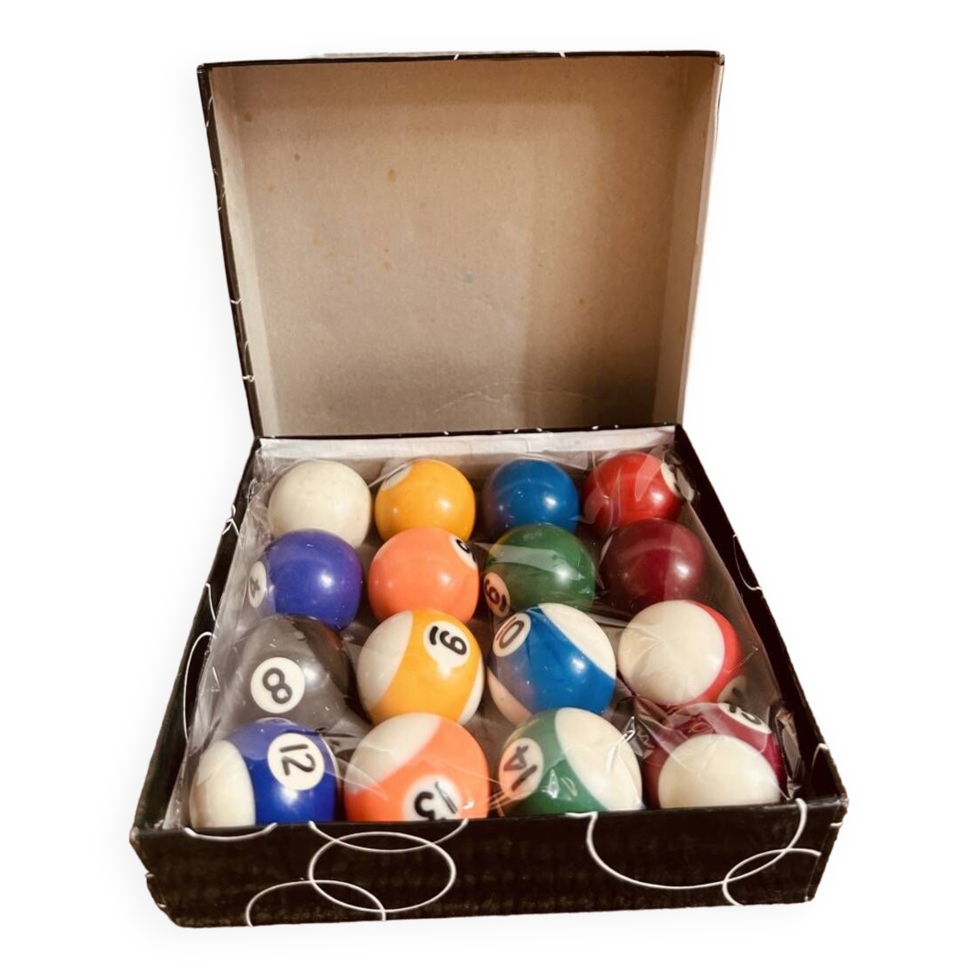 Authentic mini billiard balls