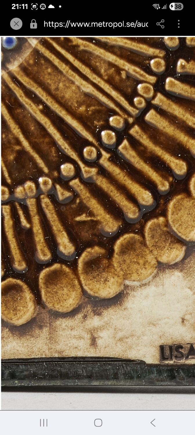 Lisa Larson tile series Unik "Sunflower" - Gustavsberg