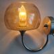 Pair of 1980s chrome metal and smoked glass wall lights