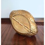 Jardinière cygne en laiton massif du milieu du siècle