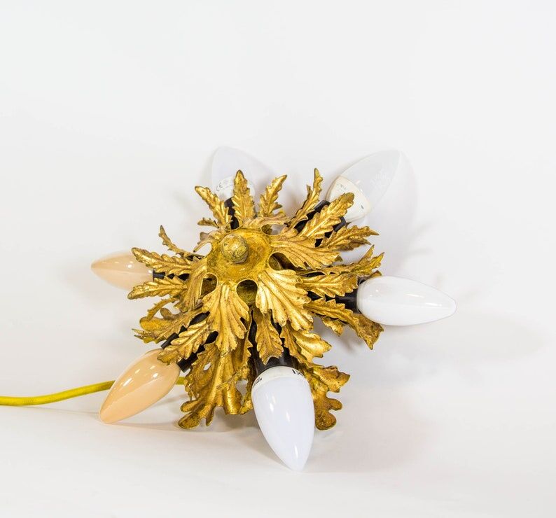 Recessed ceiling lamp with floral shape of Italian design 50s