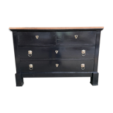 Restored Black Empire period chest of drawers