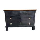 Restored Black Empire period chest of drawers