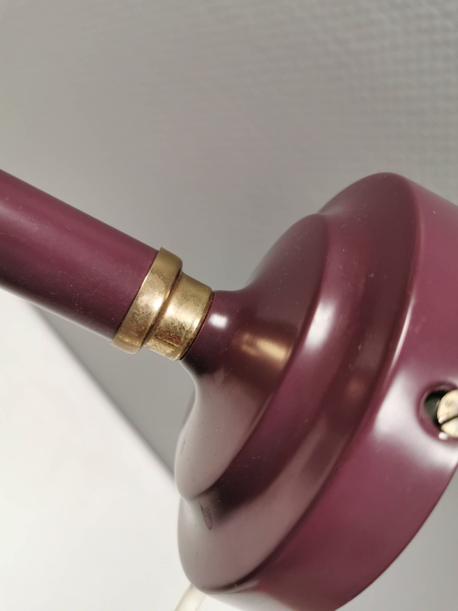 Wall lamp from Swedish Belid 1990s, in a beautiful aubergine purple colour.