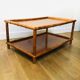 Bamboo-style turned wood coffee table