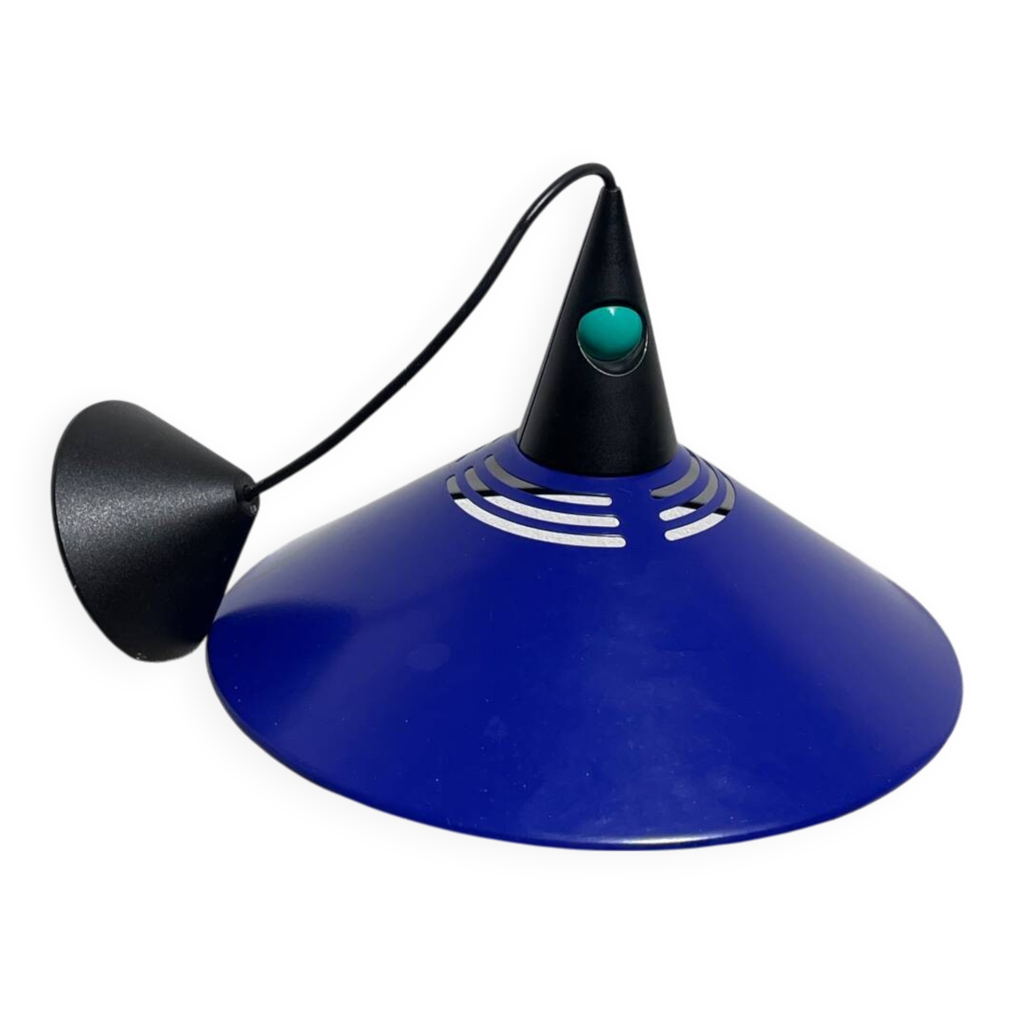 Postmodern blue metal pendant light Glossy