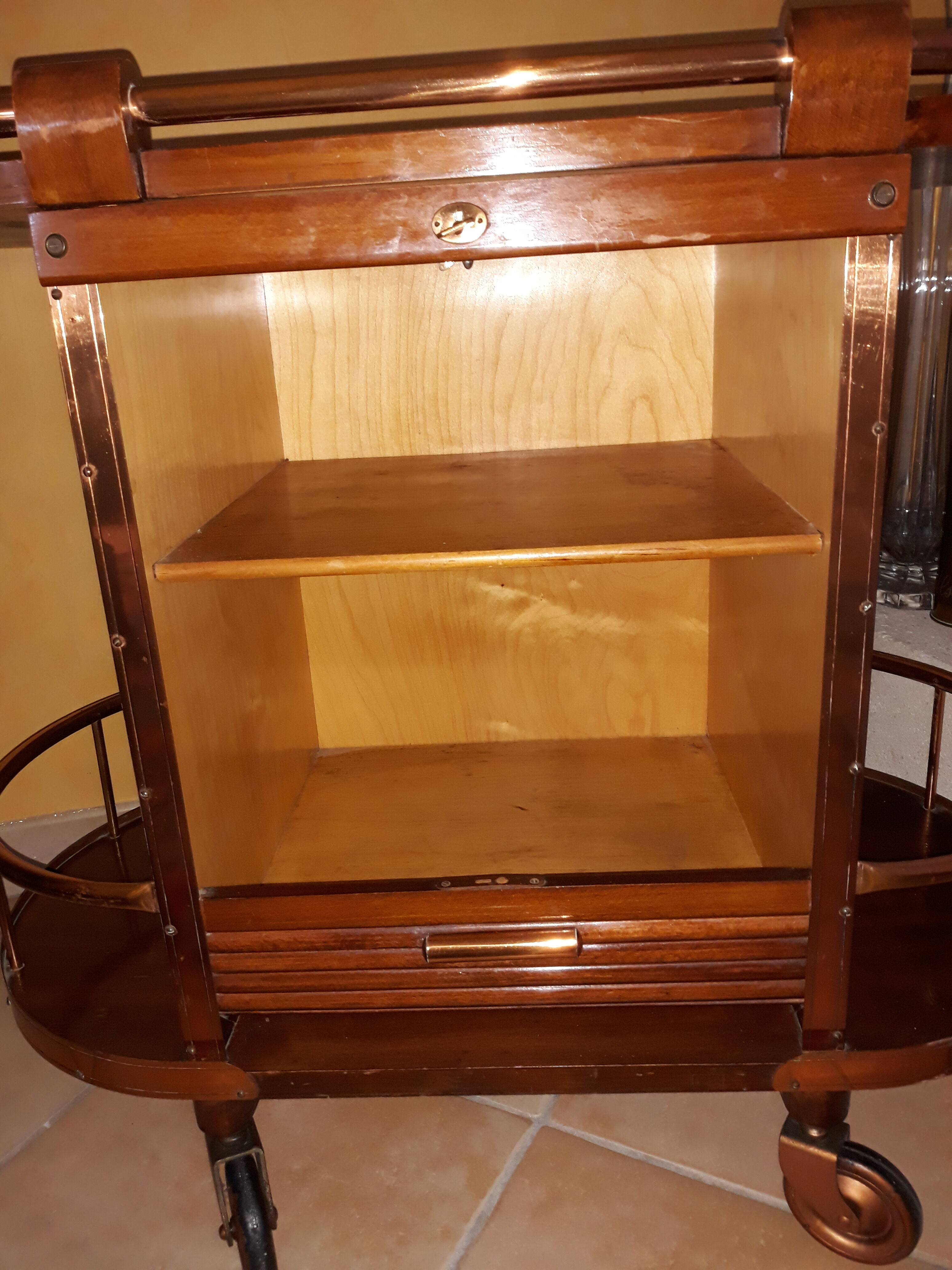 Serving bar rolling vintage