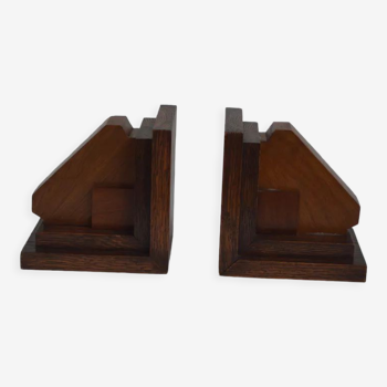 Pair of vintage wooden bookends