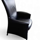 2 x armchair by Wittmann, design Paolo Piva, model Alta Highback, black leather