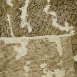 Handmade Oriental Decorative 1980s 285 cm x 355 cm Beige Wool Carpet