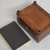 Victorian rosewood jewellery box with tray
