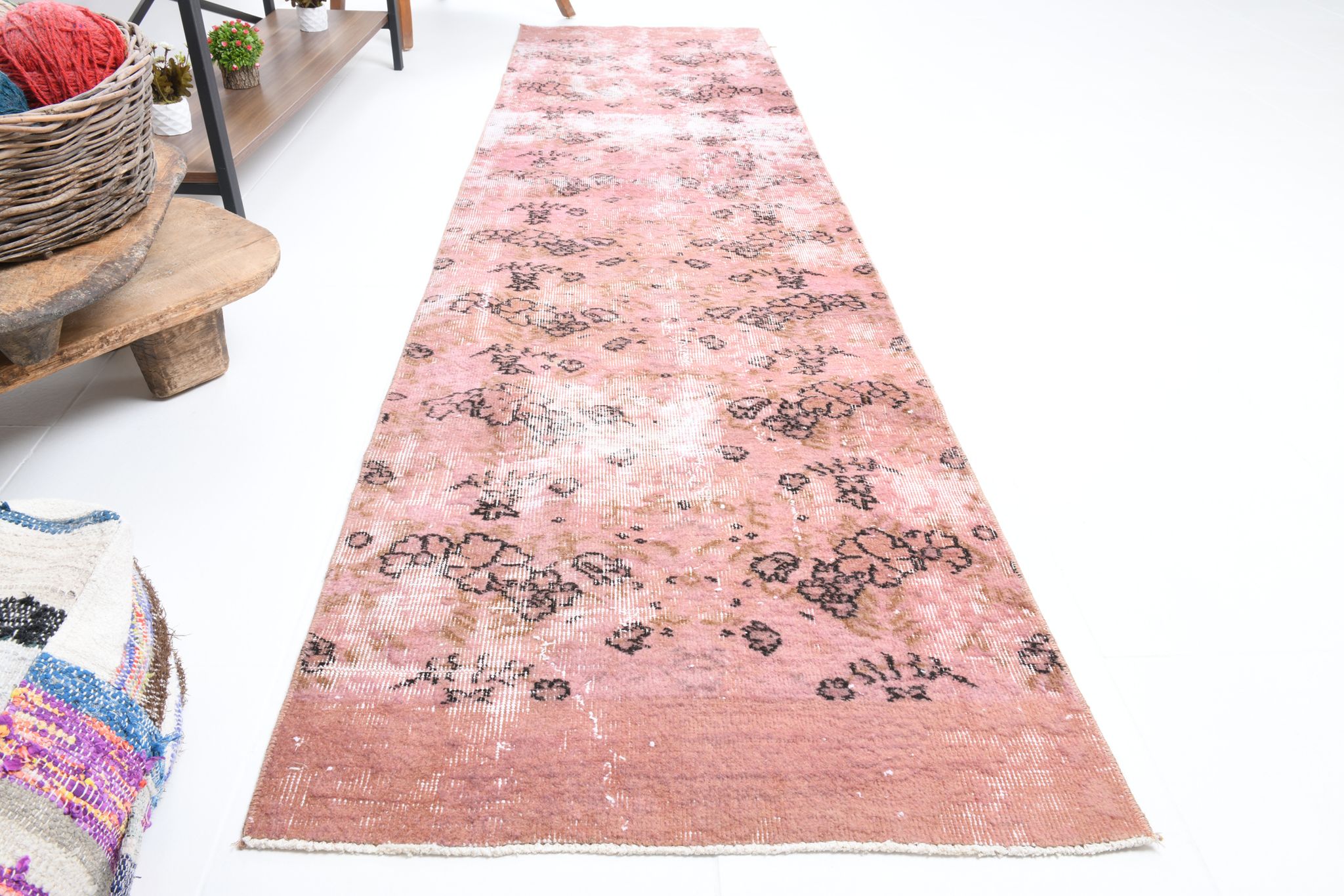 Tapis floral 283x75cm