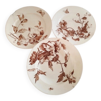 Lot de 3 assiettes été gien