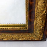 Large gold mirror and wood scale style 80x60