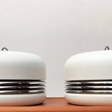 Vintage German pendant lamp model 5526 in Space Age style by Alfred Kalthoff for Staff Leuchten, 1970s, set of 2.
