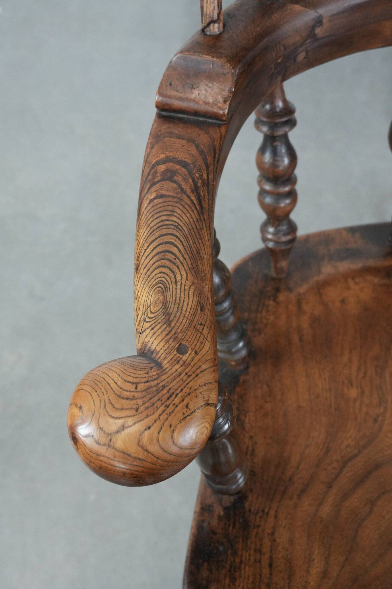 Antique English Highback Windsor Chair from the 18th Century