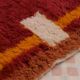Minimalist burgundy cherry red shaggy berber rug