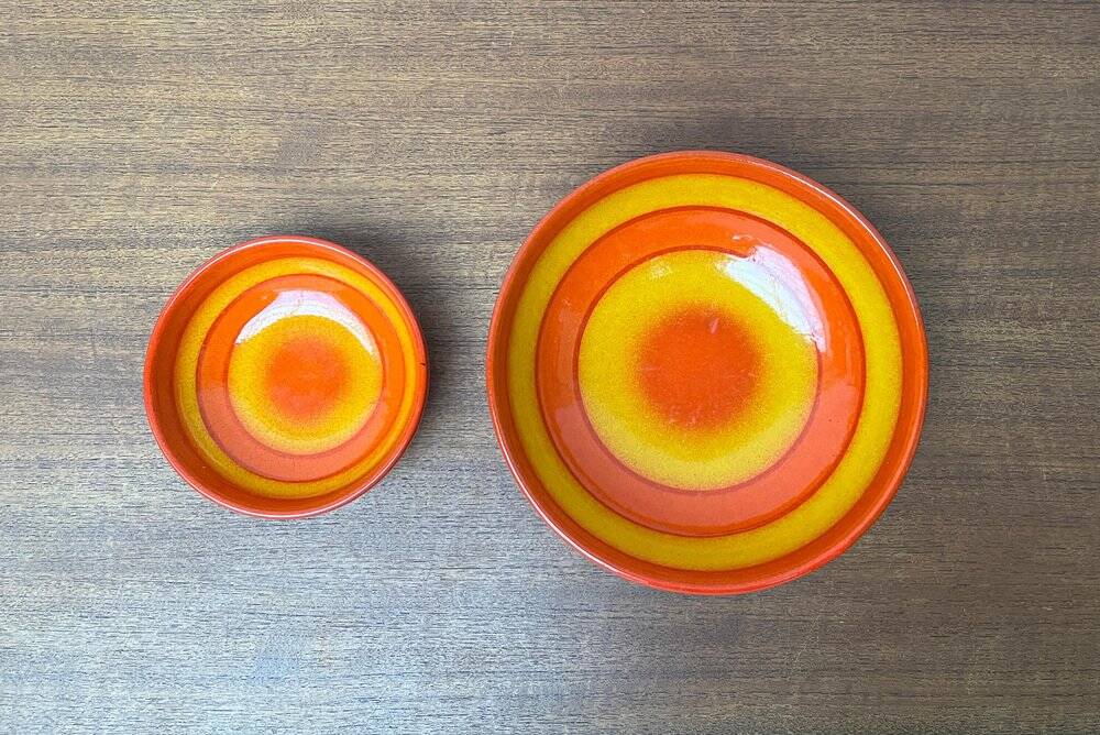 Set of 2 ceramic bowls by Baldelli, Italy.