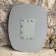 Space Age wall mirror ovoid smoked glass - design 1970