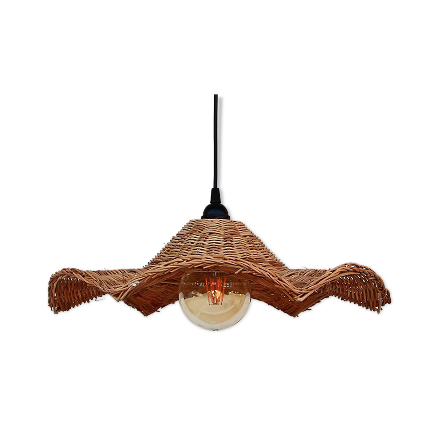 Rattan hanging lamp