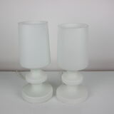 Mid-century all glass table lamp/ Osvětlovací sklo Valašské Meziříčí, 1970's.