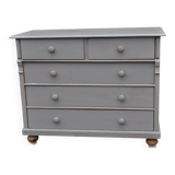 English pine chest of drawers