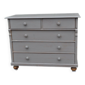 English pine chest of drawers