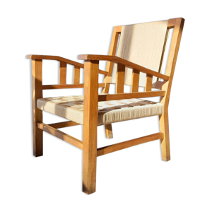 Fauteuil corde et bois